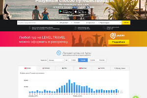 Главная страница сайта Level.Travel © Сайт Level.Travel